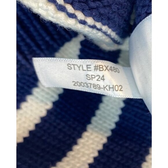 J. Crew Women's Classic Relaxed Fit Pullover Sweater Navy White Stripe Size XXS - Picture 7 of 7
